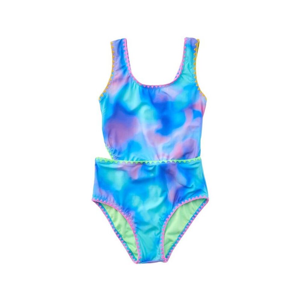 Beach Lingo Girls  Rem Cup Cutout One-Piece, Blue
